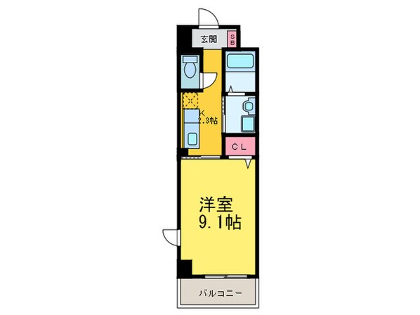 カーザ宮之前の物件間取画像